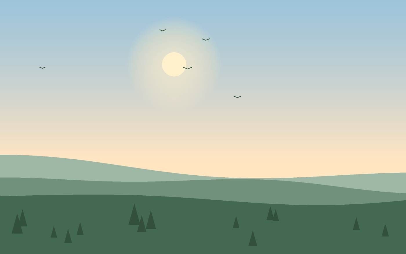 Illustrazione di un paesaggio