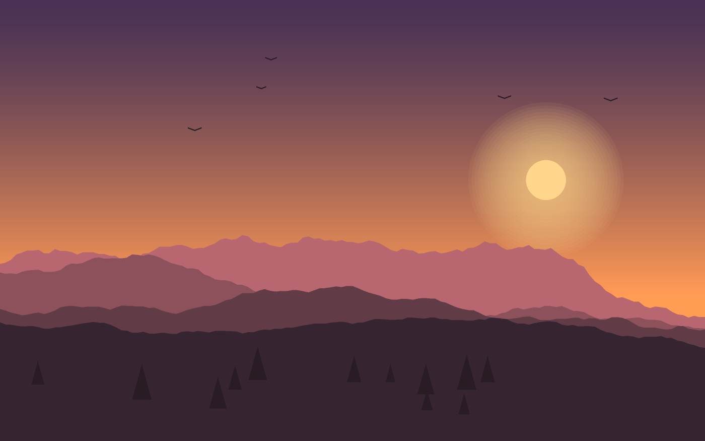 Illustrazione di un paesaggio