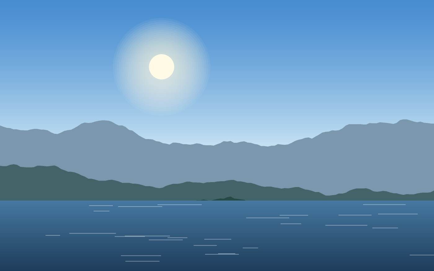 Ilustração de uma paisagem